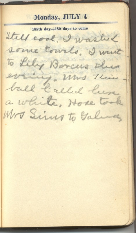 Roberta Hopkins' Diary 1927 (p. 191)