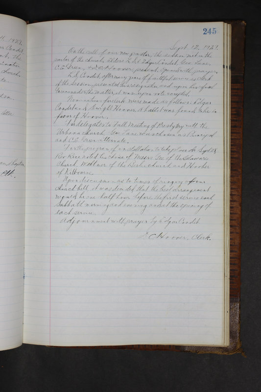 Sessional Records of the 1st Presbyterian Church of Trenton Delaware County Ohio 1873-1937 (p. 233)