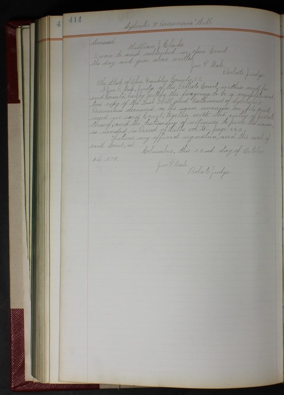 Delaware County Ohio Will Records Vol. 7 1883-1887 (p. 474)