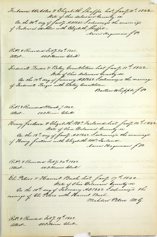 Marriage Records Vol.1 1835-1845 (p. 317)