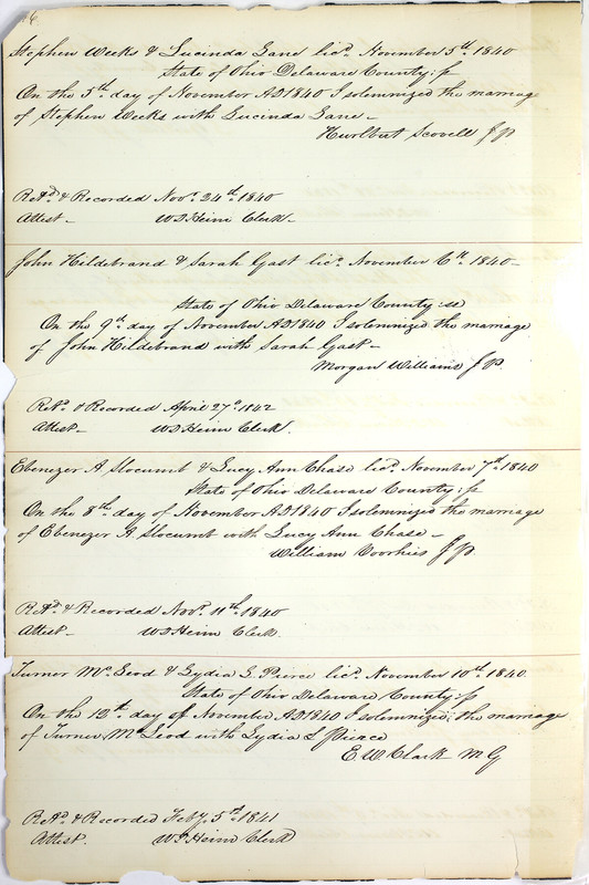 Marriage Records Vol.1 1835-1845 (p. 250)