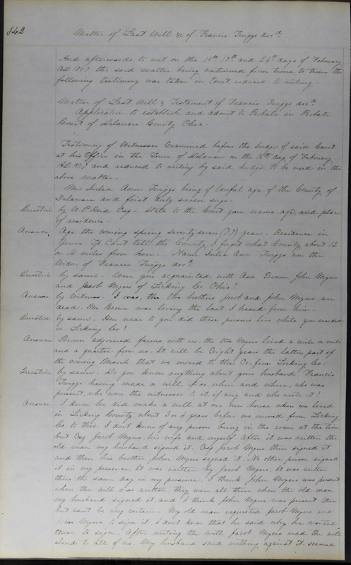 Delaware County Ohio Will Records Vol. 3 1850-1859 (p. 394)