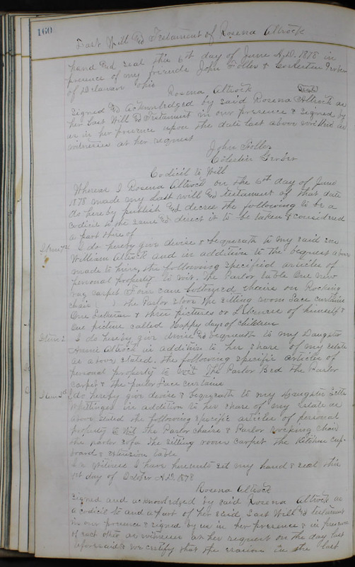 Delaware County Ohio Will Records Vol. 6 1876-1883 (p. 217)