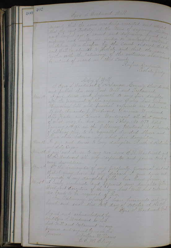 Delaware County Ohio Will Records Vol. 6 1876-1883 (p. 457)