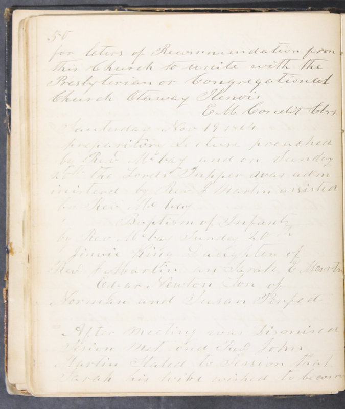 Sessional Records of the 1st Presbyterian Church of Trenton, Delaware Co., Ohio, 1831 (p. 56)