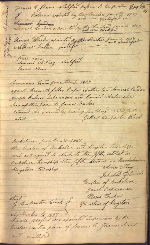 Record Book of Berkshire Township No. 2 1807-1843 (p. 27)