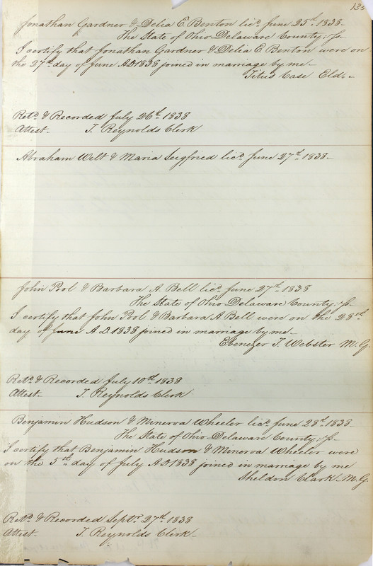 Marriage Records Vol.1 1835-1845 (p. 139)