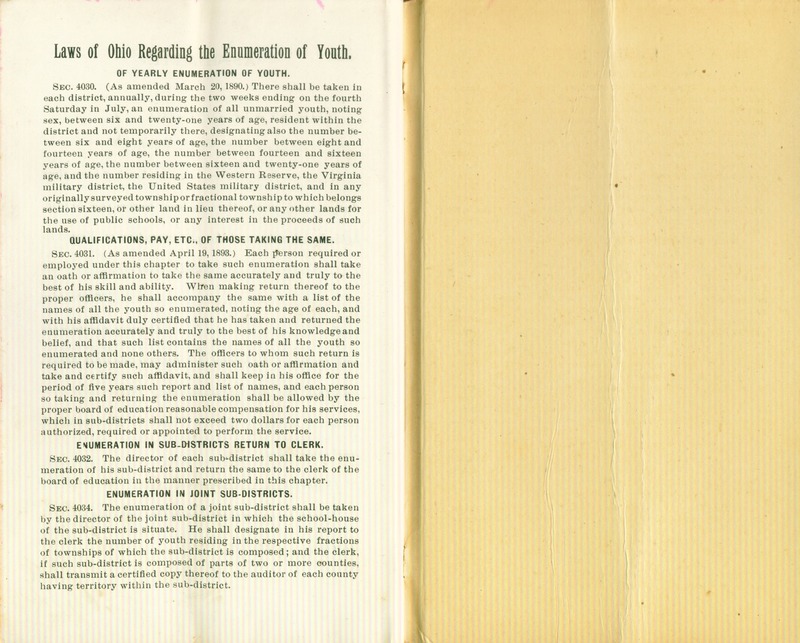 Harlem Township Enumeration of Youth Sub-District 4, July 22nd, 1896 (p. 7)