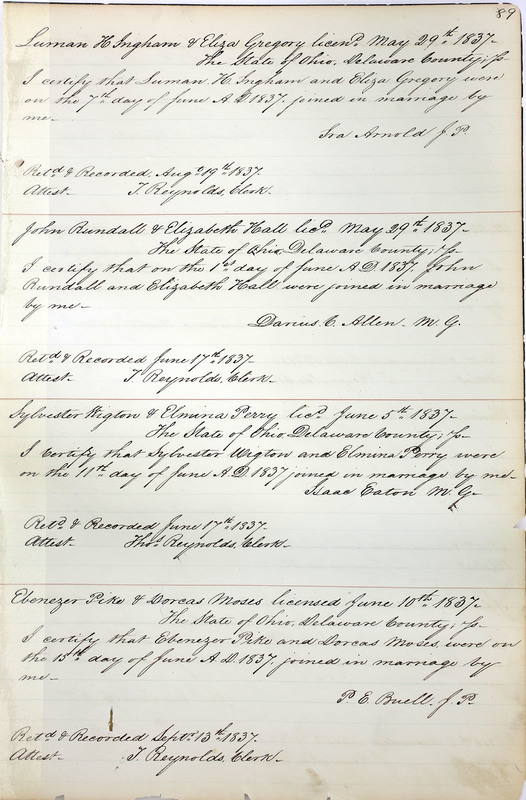 Marriage Records Vol.1 1835-1845 (p. 93)