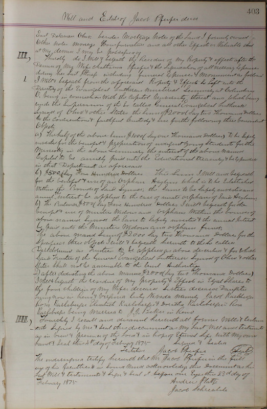 Delaware County Ohio Will Records Vol. 5 1869-1876 (p. 436)