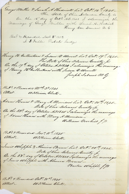 Marriage Records Vol.1 1835-1845 (p. 246)