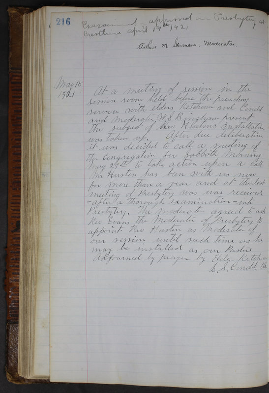 Sessional Records of the 1st Presbyterian Church of Trenton Delaware County Ohio 1873-1937 (p. 204)