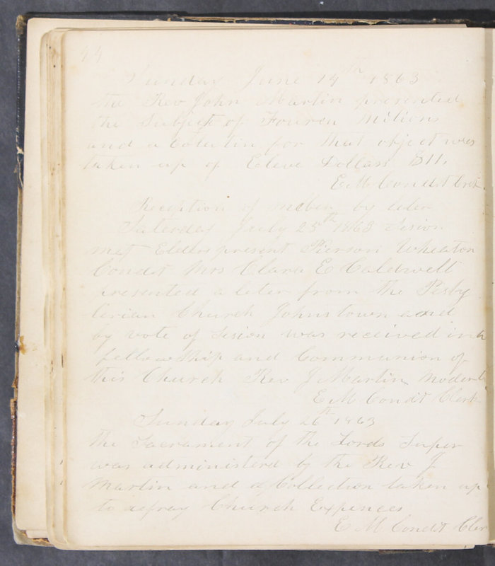 Sessional Records of the 1st Presbyterian Church of Trenton, Delaware Co., Ohio, 1831 (p. 50)