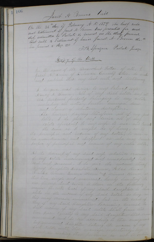 Delaware County Ohio Will Records Vol. 6 1876-1883 (p. 223)