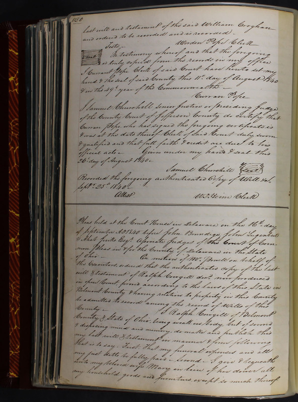 Delaware County Ohio Will Records Vol. 2 1835-1850 (p. 165)