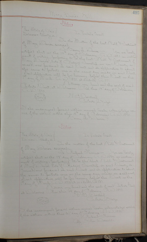 Delaware County Ohio Will Records Vol. 8 1887-1890 (p. 561)