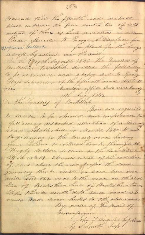 Record Book of Berkshire Township No. 2 1807-1843 (p. 166)