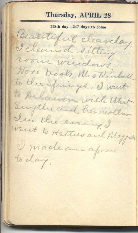 Roberta Hopkins' Diary 1927 (p. 124)