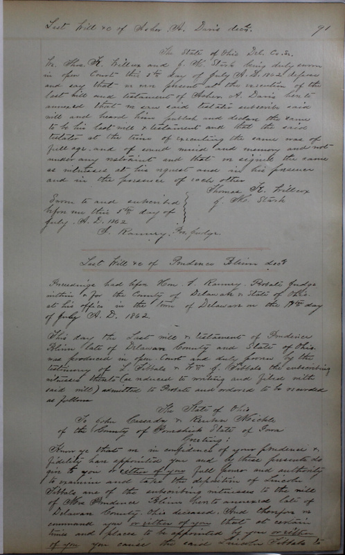 Delaware County Ohio Will Records Vol. 4 1859-1869 (p. 121)