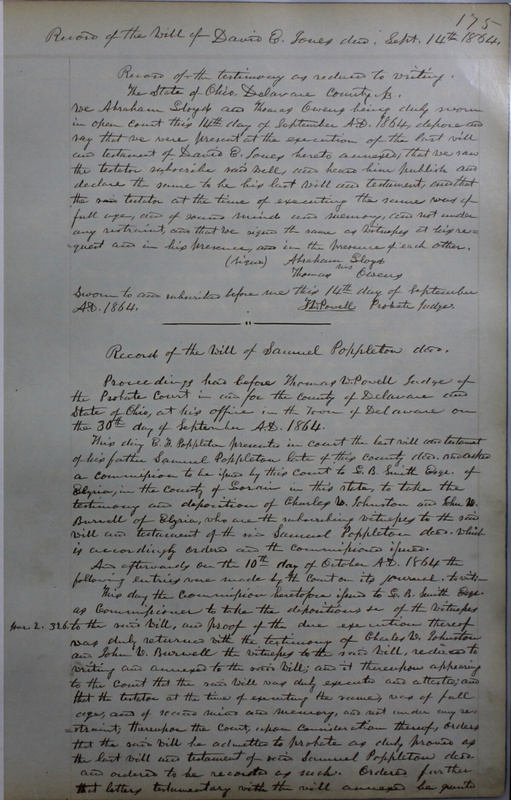 Delaware County Ohio Will Records Vol. 4 1859-1869 (p. 207)