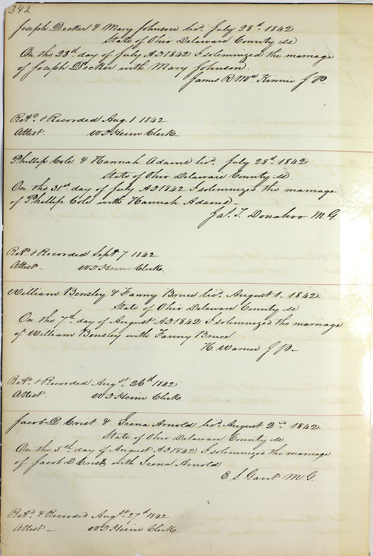 Marriage Records Vol.1 1835-1845 (p. 346)