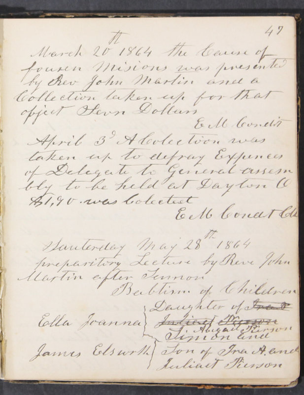 Sessional Records of the 1st Presbyterian Church of Trenton, Delaware Co., Ohio, 1831 (p. 53)