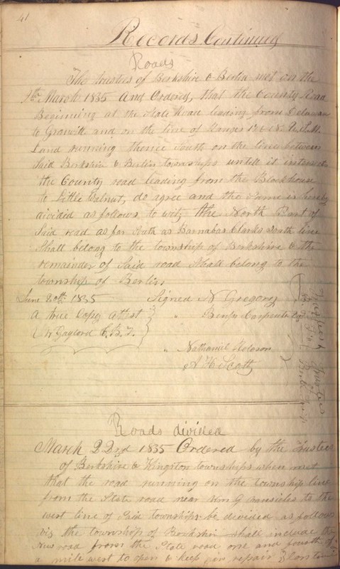 Record Book of Berkshire Township No. 2 1807-1843 (p. 54)