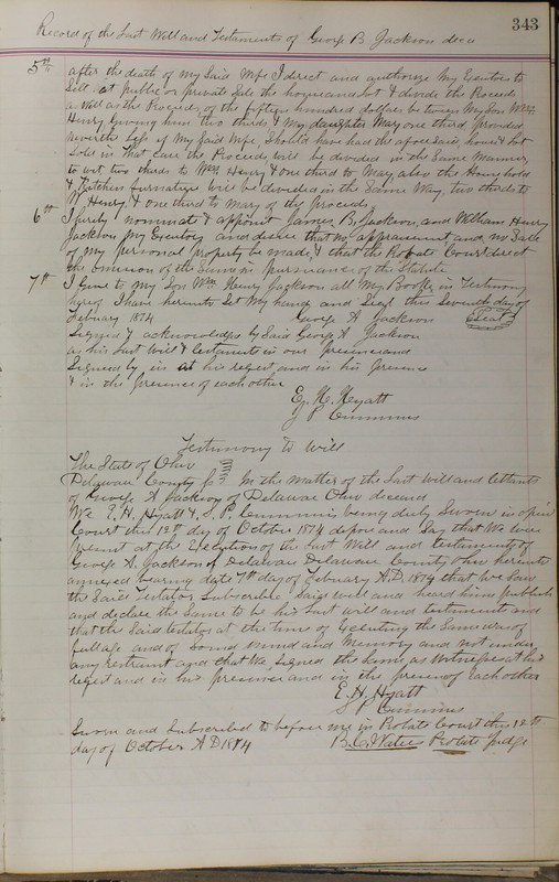 Delaware County Ohio Will Records Vol. 5 1869-1876 (p. 376)