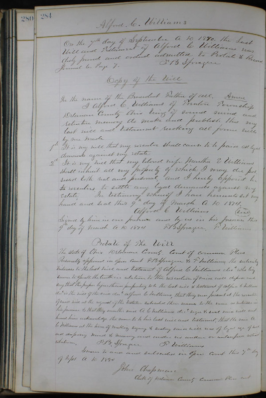 Delaware County Ohio Will Records Vol. 6 1876-1883 (p. 339)