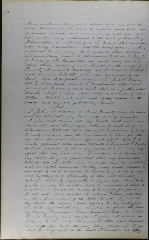 Delaware County Ohio Will Records Vol. 3 1850-1859 (p. 224)