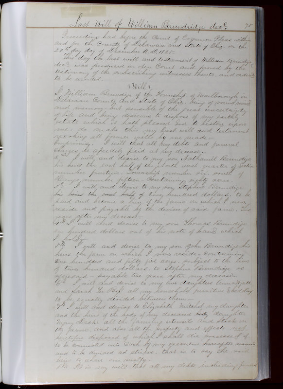 Delaware County Ohio Will Records Vol. 1 1812-1835 (p. 107)