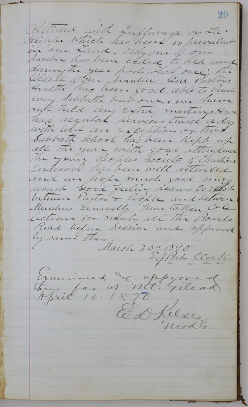 Sessional Records of the 1st Presbyterian Church of Trenton Delaware County Ohio 1873-1937 (p. 33)