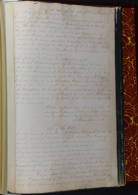 Delaware County Ohio Will Records Vol. 2 1835-1850 (p. 430)