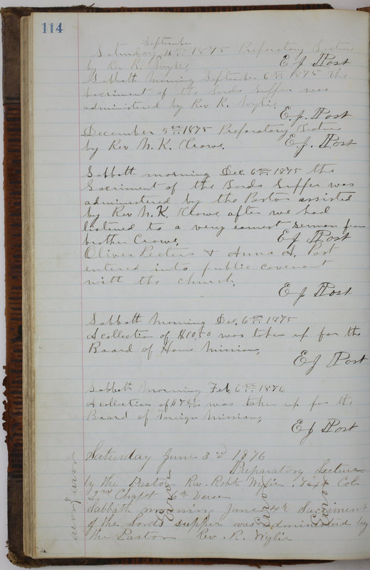 Sessional Records of the 1st Presbyterian Church of Trenton Delaware County Ohio 1873-1937 (p. 106)