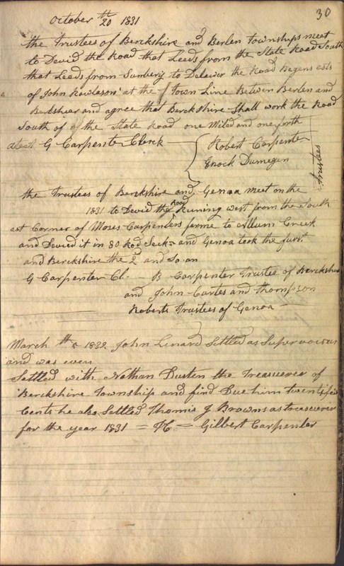 Record Book of Berkshire Township No. 2 1807-1843 (p. 43)