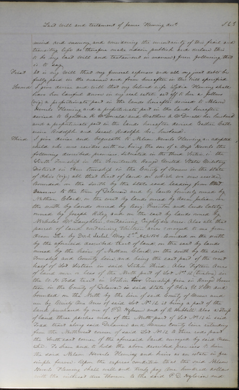 Delaware County Ohio Will Records Vol. 3 1850-1859 (p. 414)