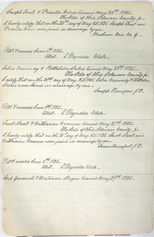 Marriage Records Vol.1 1835-1845 (p. 10)