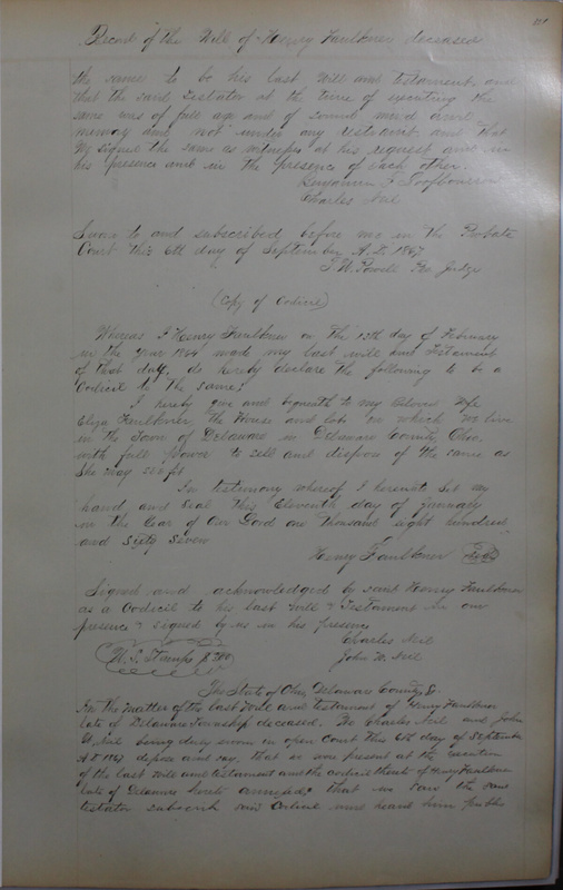 Delaware County Ohio Will Records Vol. 4 1859-1869 (p. 383)