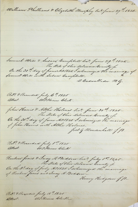 Marriage Records Vol.1 1835-1845 (p. 233)