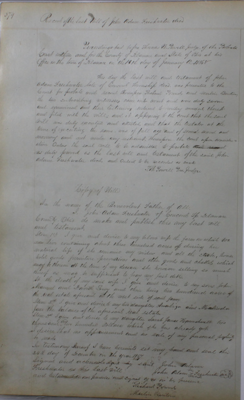 Delaware County Ohio Will Records Vol. 4 1859-1869 (p. 406)