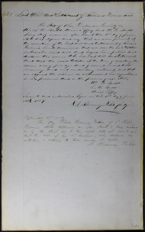 Delaware County Ohio Will Records Vol. 3 1850-1859 (p. 471)