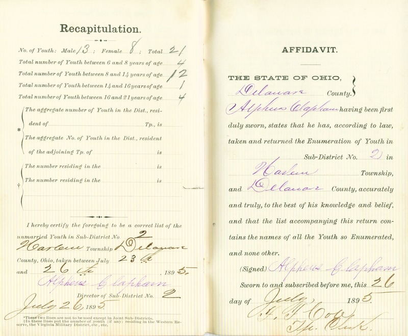 Harlem Township Enumeration of Youth Sub-District 2, July 23, 1895 (6)