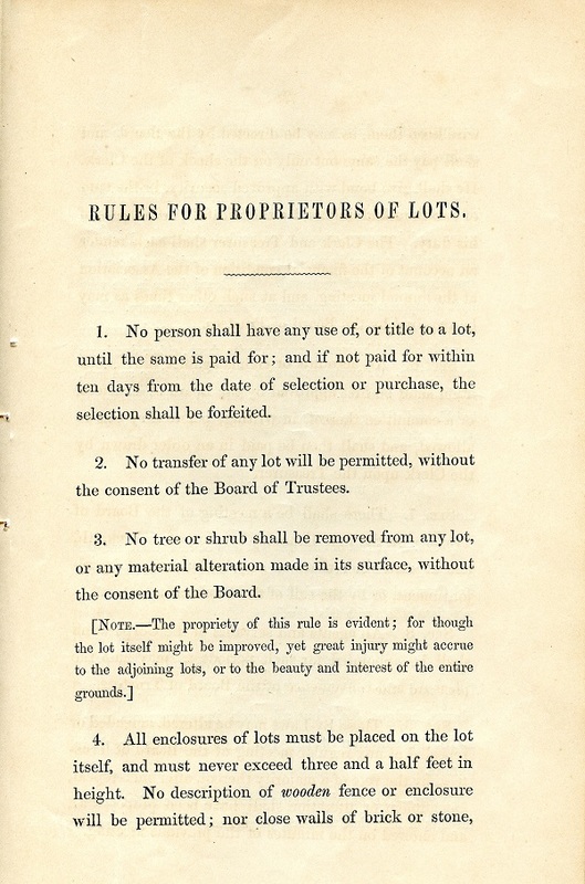 Rules and Regulations and Articles of Association of Oak Grove Cemetery (p. 32)