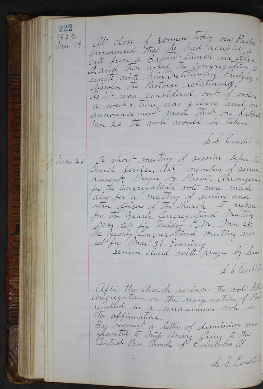 Sessional Records of the 1st Presbyterian Church of Trenton Delaware County Ohio 1873-1937 (p. 210)