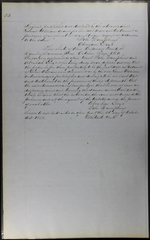 Delaware County Ohio Will Records Vol. 3 1850-1859 (p. 104)