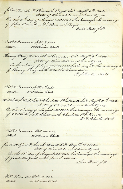 Marriage Records Vol.1 1835-1845 (p. 347)