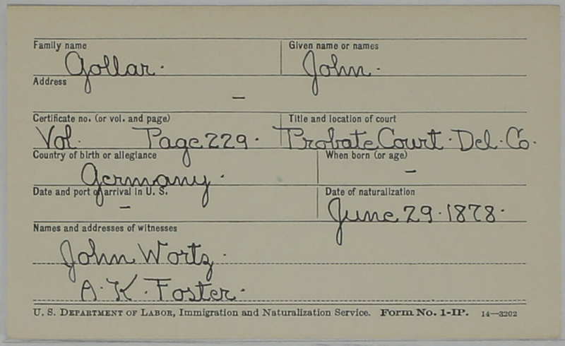 Naturalization Records Delaware County OH (p. 821)