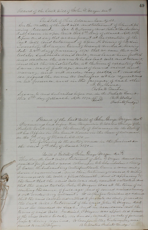 Delaware County Ohio Will Records Vol. 5 1869-1876 (p. 82)