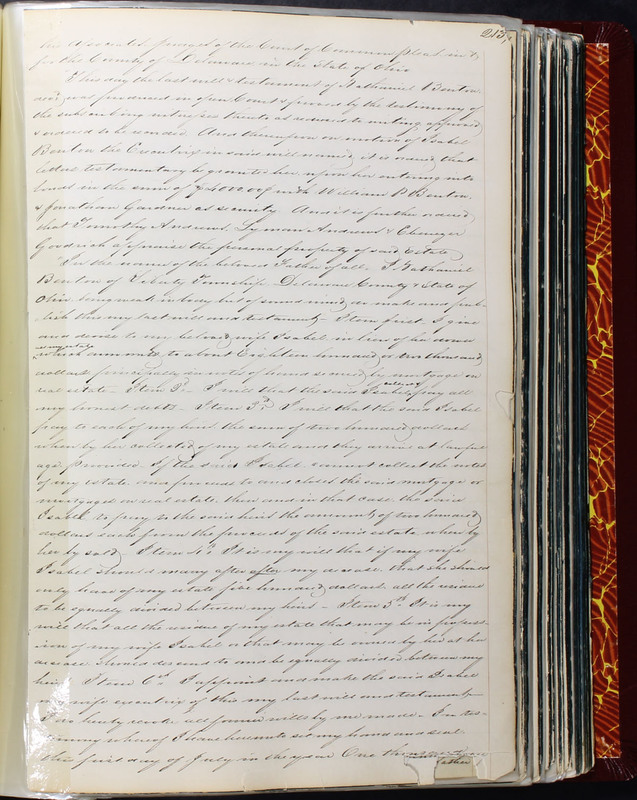 Delaware County Ohio Will Records Vol. 2 1835-1850 (p. 258)