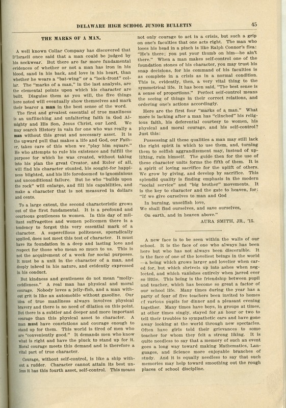 Delaware High School Bulletin 1915 (p. 47)